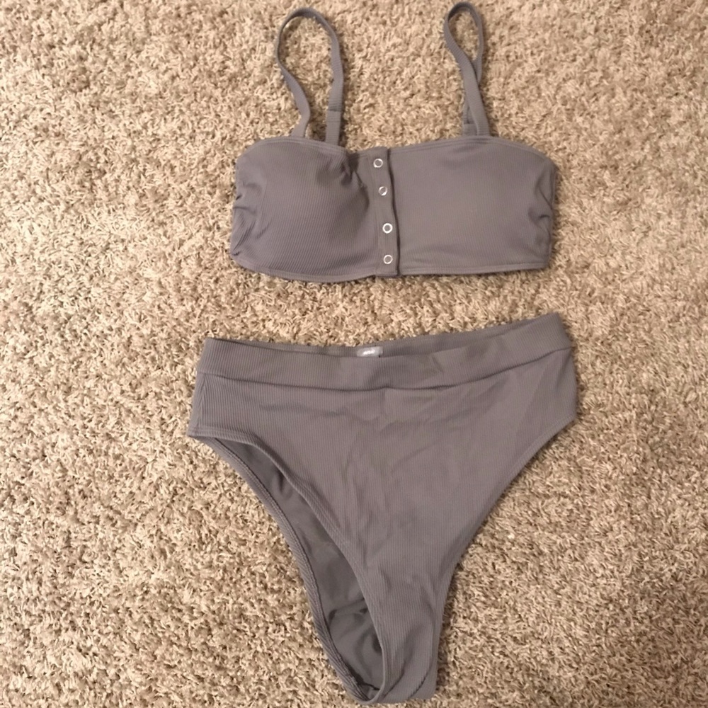 Cheeky High Waisted Ribbed Bikini from Aerie